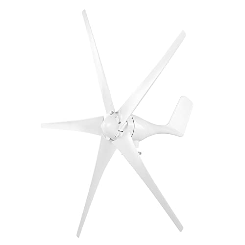 Windturbinengenerator, Windmühlengenerator 800W Windturbinenunternehmen 5-Blatt-Windregler-Turbinengenerator-Kit für Boote, Terrassen, Kabinen oder Privathaushalte(White 24V) von ViaGasaFamido