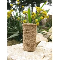 Gehäkelte Vase Mit Jute Bezug/100 % Natürliche Materialien von ViaRama