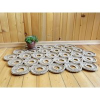 Gehäkelter Juteteppich/Türmatte Willkommensteppich Indoor Outdoor Matte 100% Natürliche Materialien Sonderanfertigungen von ViaRama