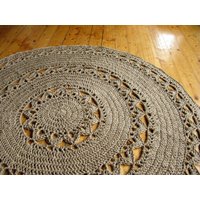 Runder Jute Doily Häkelteppich 122 cm/Aus 100% Natürlichen Materialien Sonderanfertigungen von ViaRama