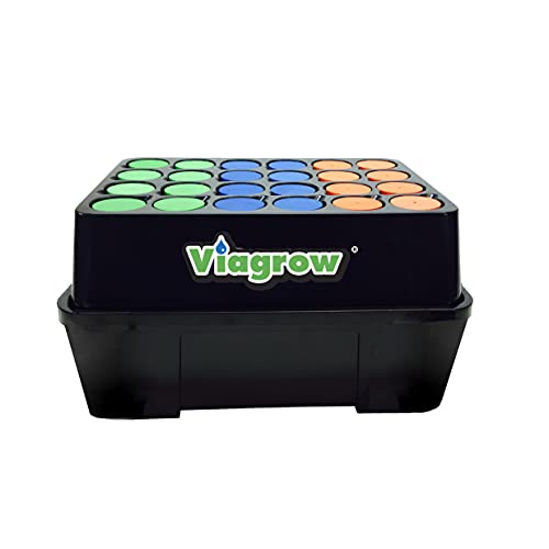 Viagrow VCLN24 Klonmaschine 24 Standorte Aeroponic Hydrokultur System, einzeln, schwarz von Viagrow
