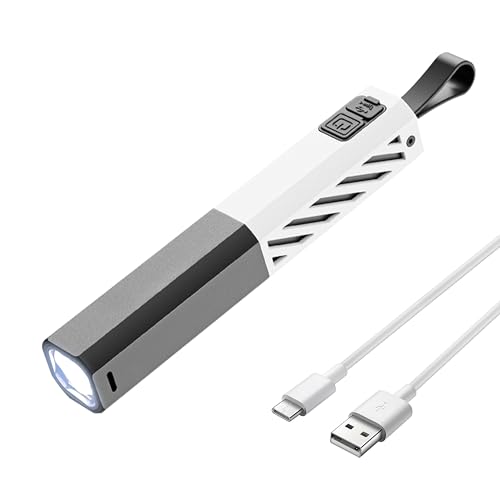 Aufladbar LED Taschenlampe mit Leistungsstarker Glühbirne, Einziehbare und Zoombare Tragbare Mini-Taschenlampe, 3 Helligkeitsstufen, 3 Leuchtmodi, Geeignet für Outdoor Abenteuer, Nachtaktivitäten von Viaik