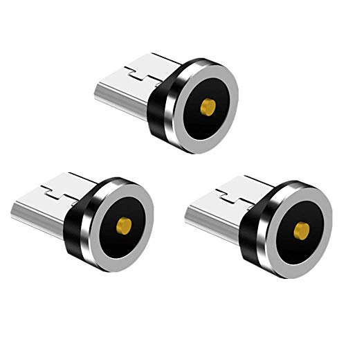Vialex 3er-Pack Micro-USB-Magnetspitzen Adapter/Anschluss/Kopf/Stecker, kompatibel mit Samsung Galaxy Note S7 S6, Kindle und mehr Android-Geräten, KEIN Kabel von Vialex