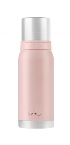 Vialli Design Thermoskanne Edelstahl 1L mit 2 Becher Set, Fuori Kollektion, Thermosflasche Rosa, Thermobecher Auslaufsicher, Isolierkanne für Reisen, Isolierbecher, Höhe: 29,5 cm von Vialli Design