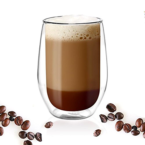 Vialli Design AMO 400 ml doppelwandiges Tee- und Kaffee-Glas, hält heiße Getränke länger warm und Sieht auch noch stylisch aus. Vialli Design AMO 400 ml doppelwandiges Tee- und Kaffee-Glas, hält heiße Getränke länger warm und Sieht auch noch stylisch aus. von Vialli Design