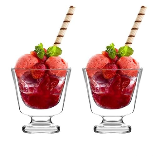 Vialli Design Set mit 2 Dessertschalen Dessertbecher mit Doppelwand 250 ml Soho | Ideal für Eiscreme, kalte Desserts | halten Desserts kalt von Vialli Design