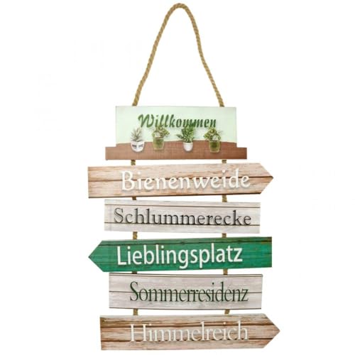 Gartenschild Deko Willkommen Wegweiser Holz zum Hängen für Gartenhaus Balkon Gartenschild Deko Willkommen Wegweiser Holz zum Hängen für Gartenhaus Balkon von Viana
