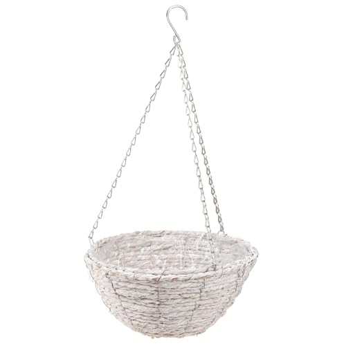 Hängender Blumentopf Stroh Weiß Ø28cm 2er Set Boho Vintage Look Hängender Blumentopf Stroh Weiß Ø28cm 2er Set Boho Vintage Look von Viana