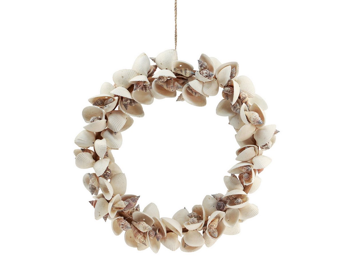 Viana Bastelnaturmaterial Maritimer Muschelkranz Deko Ø33cm - Maritime Hängedeko für von Viana