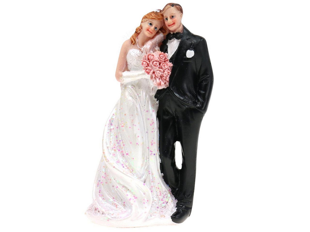 Viana Bastelnaturmaterial Romantische Hochzeitstortenfigur Brautpaar dekorativ Polyesterharz von Viana