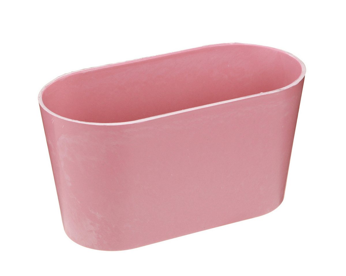 Viana Blumentopf Pflanzschale Pink Oval Kunststoff Deko 20x10cm 3er Set von Viana