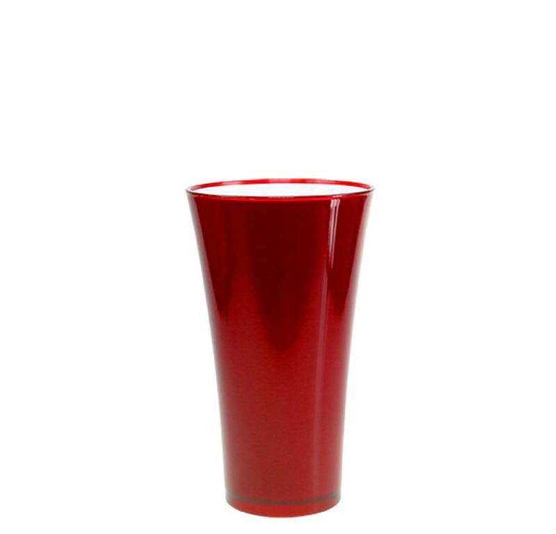 Viana Blumentopf Vase „Fizzy“ Rot Ø13,5cm H20cm Dekoration Tischvase von Viana