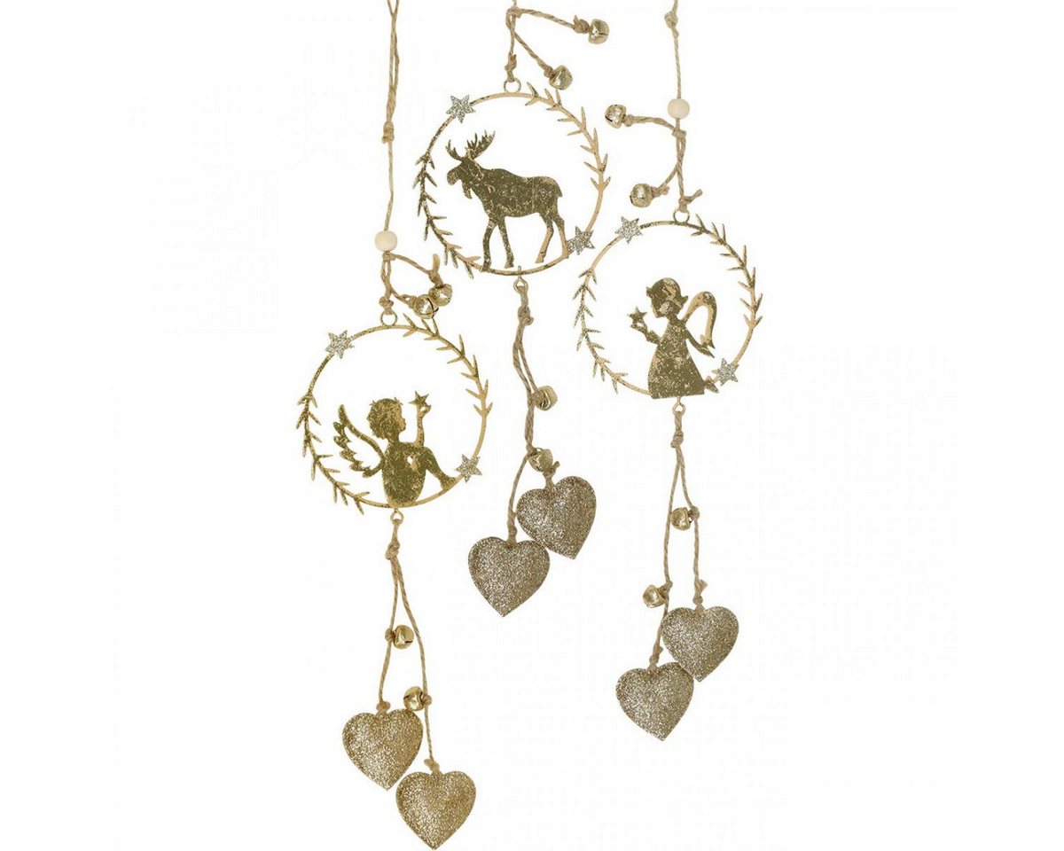 Viana Christbaumschmuck Dekohänger Fenster Advent Metallkranz Engel Rentier Ø9cm 3er-Set Viana Christbaumschmuck Dekohänger Fenster Advent Metallkranz Engel Rentier Ø9cm 3er-Set von Viana