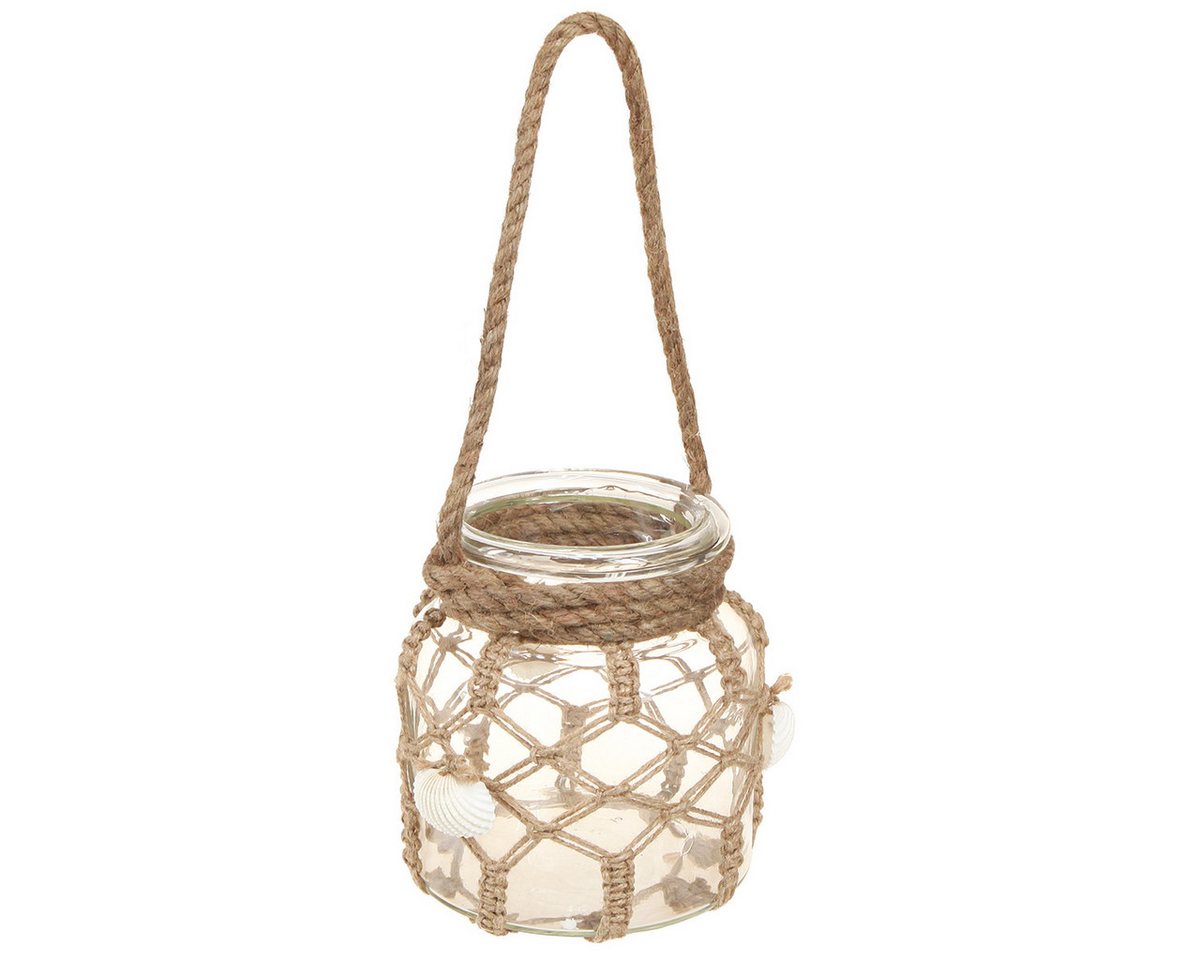Viana Dekofigur Deko Glas Makramee Muscheln Vase Tischdeko Hängedeko Ø14cm Viana Dekofigur Deko Glas Makramee Muscheln Vase Tischdeko Hängedeko Ø14cm von Viana