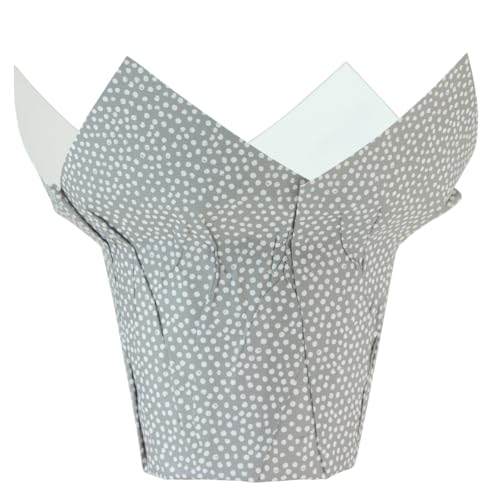 Viana Dekorativer Papier-Übertopf gepunktet 7cm x 14cm 12er-Set Geschenkverpackung künstliche Blumen von Viana