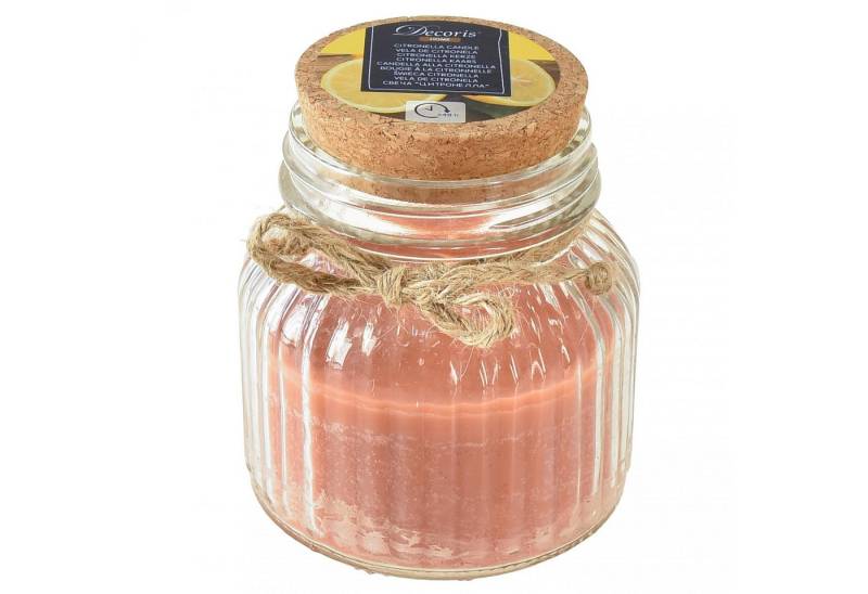 Viana Duftkerze Duftkerze im Retro-Glas mit Citronella für Balkon oder Terrasse von Viana