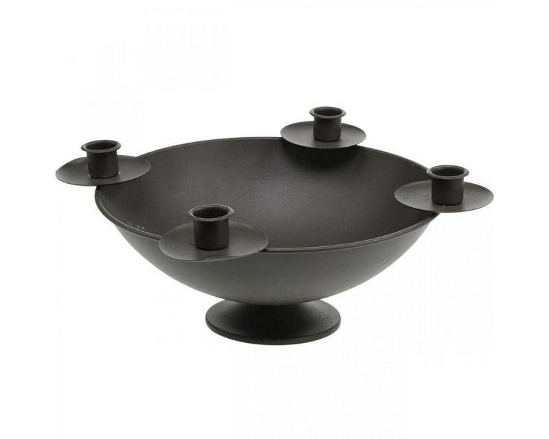 Viana Gartenfigur Multifunktionaler Dekoschale Kerzenhalter Stabkerzenhalter Metall von Viana