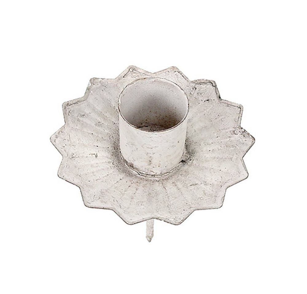 Viana Kerzenhalter Creme Metall Spitzkerzenhalter Ø7cm 4er Set für Kranz & Deko Viana Kerzenhalter Creme Metall Spitzkerzenhalter Ø7cm 4er Set für Kranz & Deko von Viana