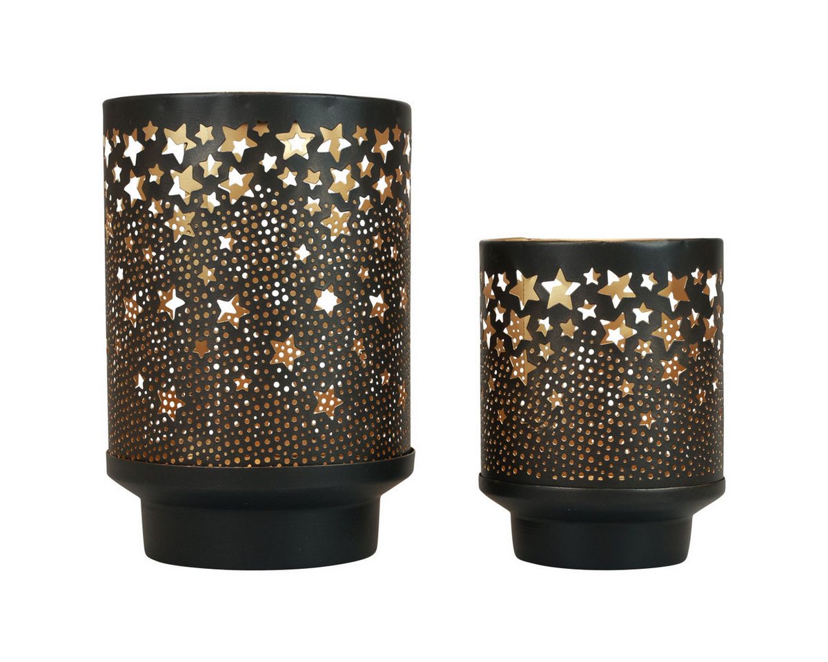 Viana Kerzenhalter Elegante Kerzenhalter Sterne Metall Schwarz/Gold Tischdeko Viana Kerzenhalter Elegante Kerzenhalter Sterne Metall Schwarz/Gold Tischdeko von Viana