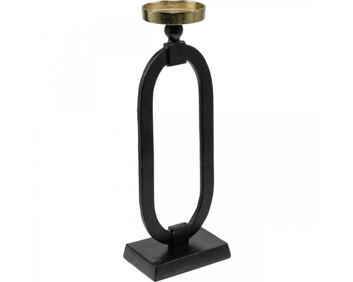 Viana Kerzenhalter Eleganter Kerzenhalter Schwarz-Gold im Antik-Stil, Gusseisen Viana Kerzenhalter Eleganter Kerzenhalter Schwarz-Gold im Antik-Stil, Gusseisen von Viana