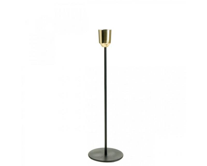 Viana Kerzenhalter Eleganter Metal Kerzenhalter Gold Schwarz Tischdeko H29cm von Viana
