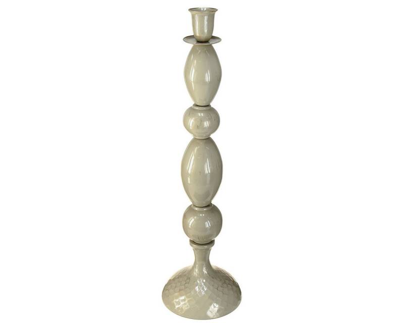 Viana Kerzenhalter Eleganter Stabkerzenhalter Grau Gold Metall 51cm Modern von Viana