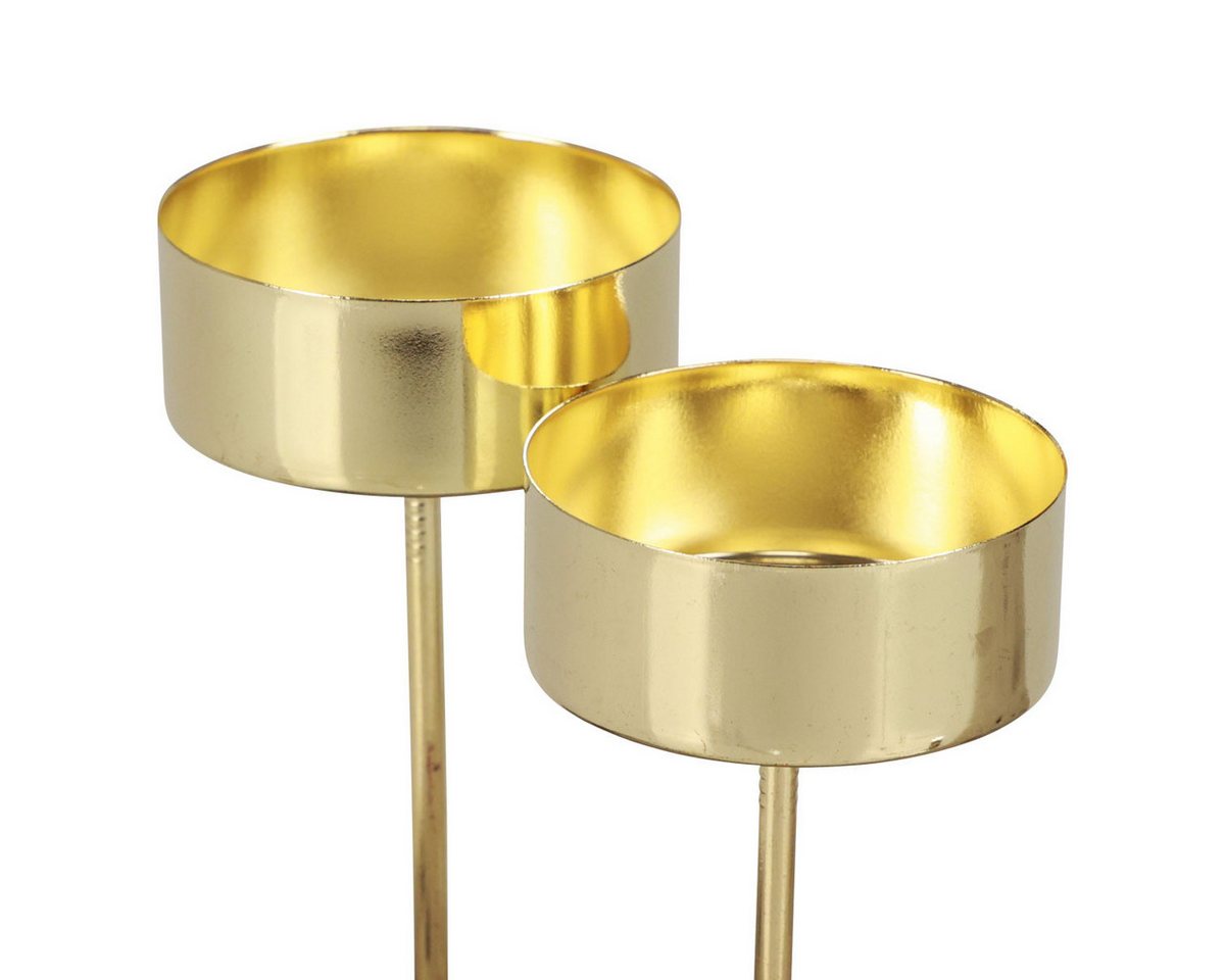 Viana Kerzenhalter Goldene Teelichthalter Advent Deko Ø4cm 8 Stk von Viana