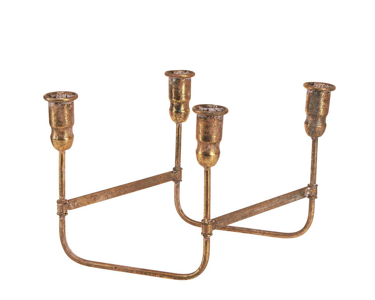 Viana Kerzenhalter Kerzenhalter Antik-Design Gold Metall 4-armig 18x18 cm H16,5 cm für Viana Kerzenhalter Kerzenhalter Antik-Design Gold Metall 4-armig 18x18 cm H16,5 cm für von Viana