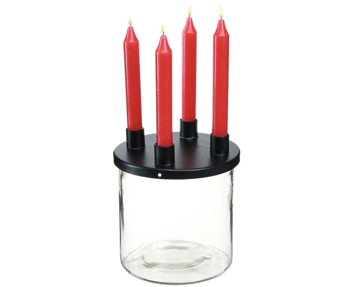 Viana Kerzenhalter Kerzenhalter Glas Deko Stabkerzenhalter H11cm Ø10cm Viana Kerzenhalter Kerzenhalter Glas Deko Stabkerzenhalter H11cm Ø10cm von Viana