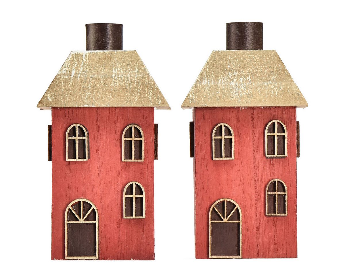 Viana Kerzenhalter Kerzenhalter Haus Holz Rot Stabkerzenhalter Weihnachten Deko H14,5cm Viana Kerzenhalter Kerzenhalter Haus Holz Rot Stabkerzenhalter Weihnachten Deko H14,5cm von Viana