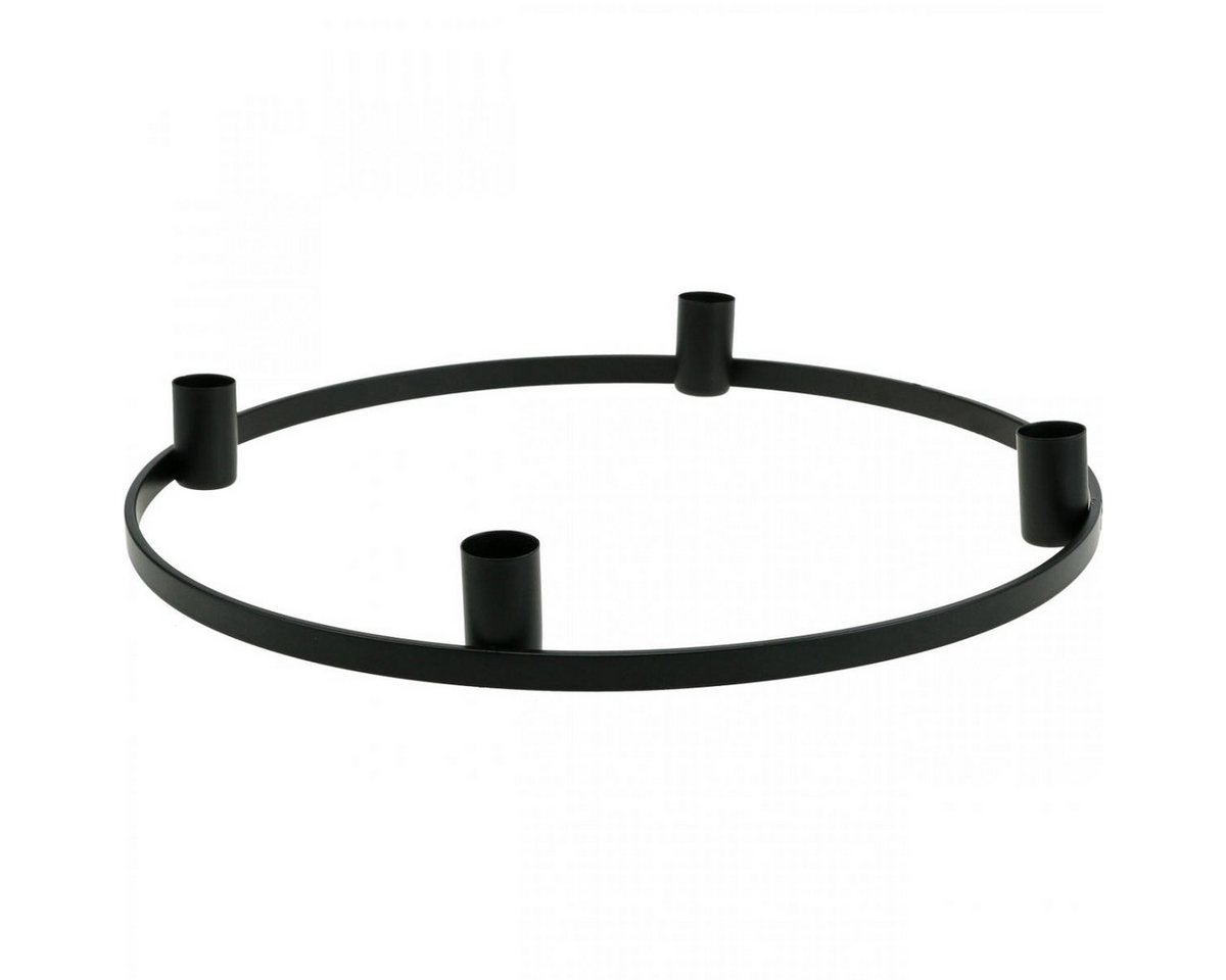 Viana Kerzenhalter Kerzenring für Stabkerzen - Metall Schwarz Ø35cm Deko Kerzenhalter Viana Kerzenhalter Kerzenring für Stabkerzen - Metall Schwarz Ø35cm Deko Kerzenhalter von Viana