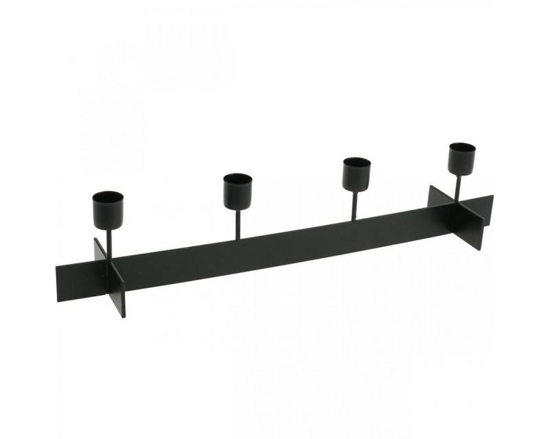 Viana Kerzenhalter Kerzenständer Schwarz Metall Adventskranz Kerzenhalter Deko 40cm von Viana