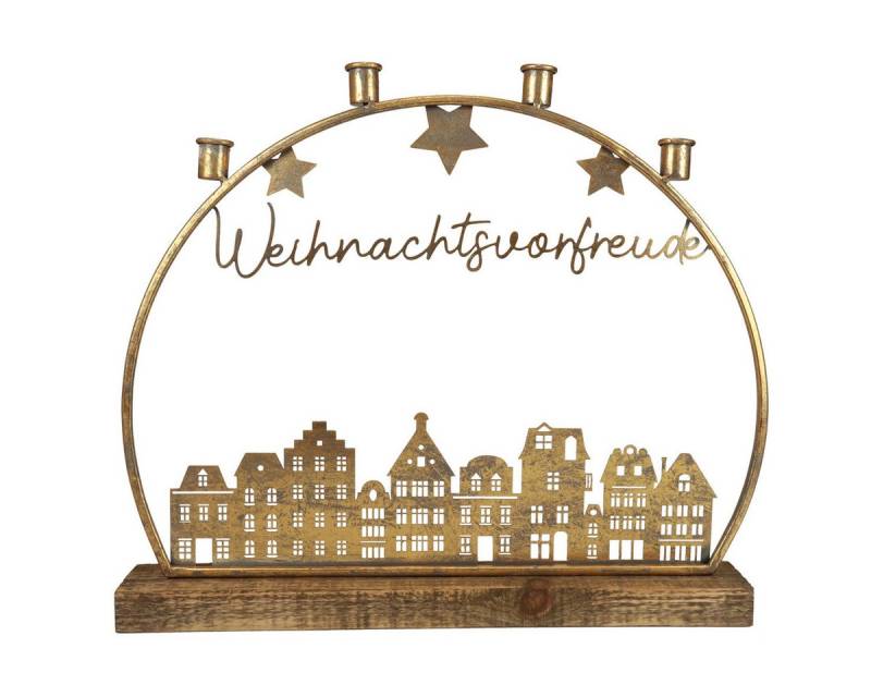 Viana Kerzenhalter Lichterbogen Stadtsilhouette Metall Holz für Weihnachtsdeko und Viana Kerzenhalter Lichterbogen Stadtsilhouette Metall Holz für Weihnachtsdeko und von Viana