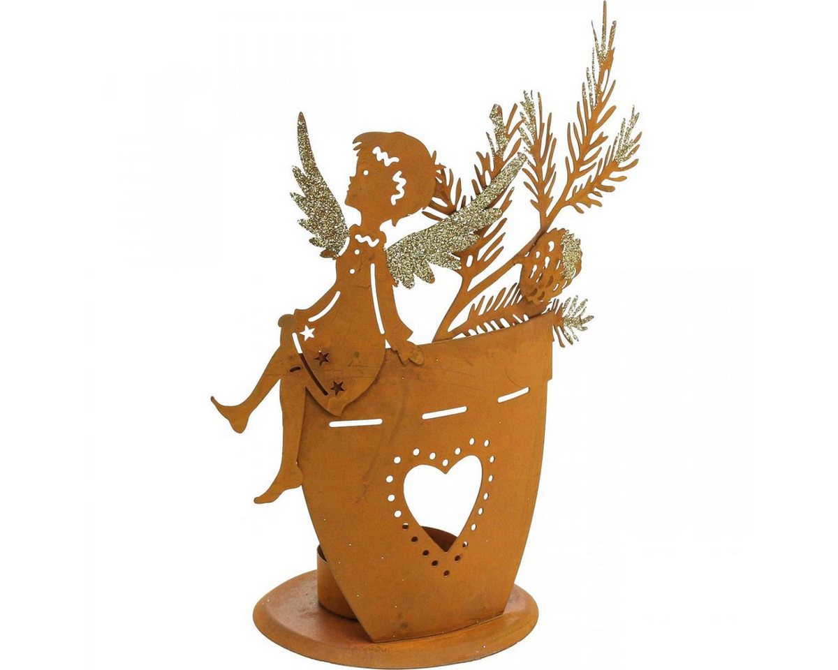 Viana Kerzenhalter Rost Teelichthalter Engel Metall Weihnachtsdeko Ø8cm H18cm Viana Kerzenhalter Rost Teelichthalter Engel Metall Weihnachtsdeko Ø8cm H18cm von Viana
