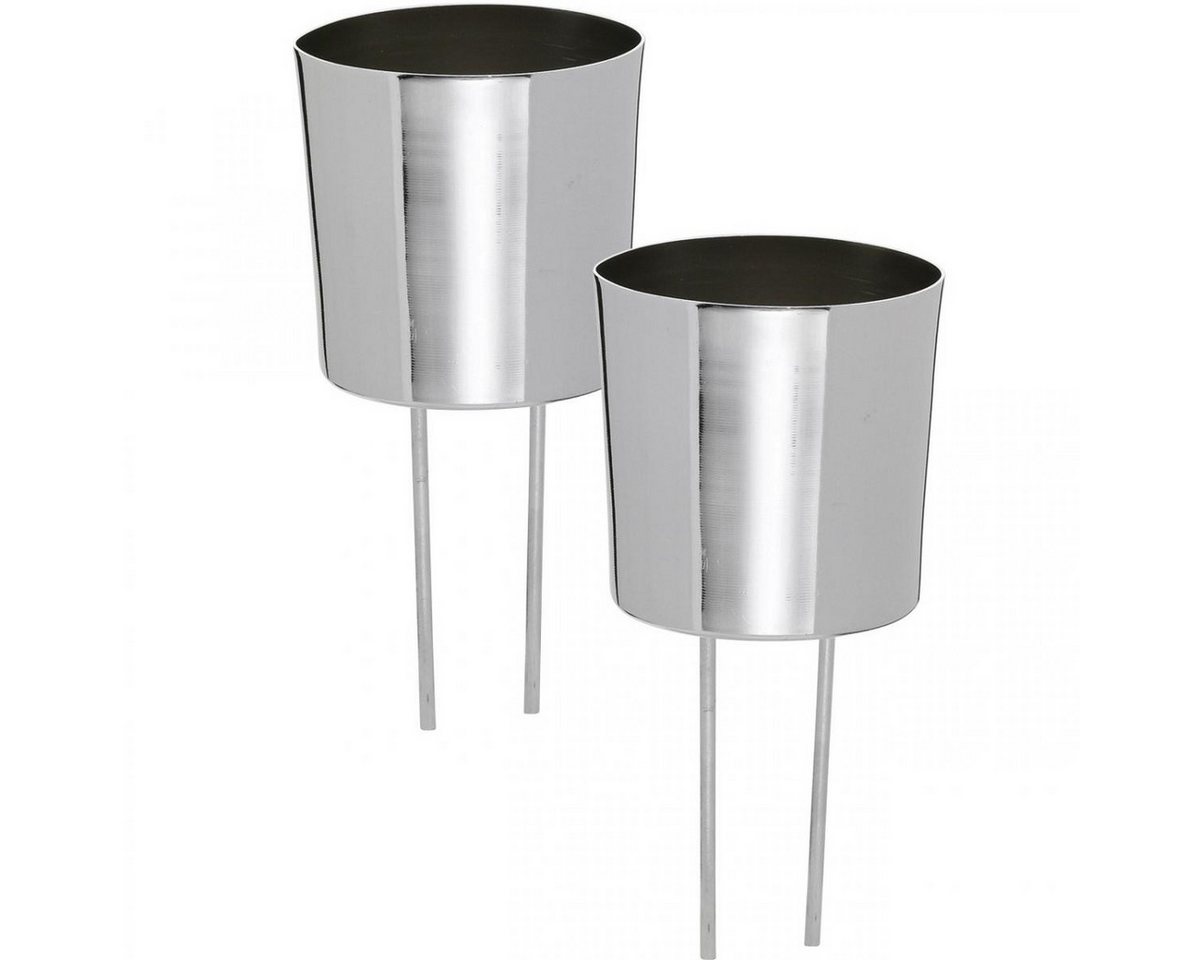 Viana Kerzenhalter Silberne Teelichthalter Ø5cm für Gestecke und Kränze, 4er Set von Viana