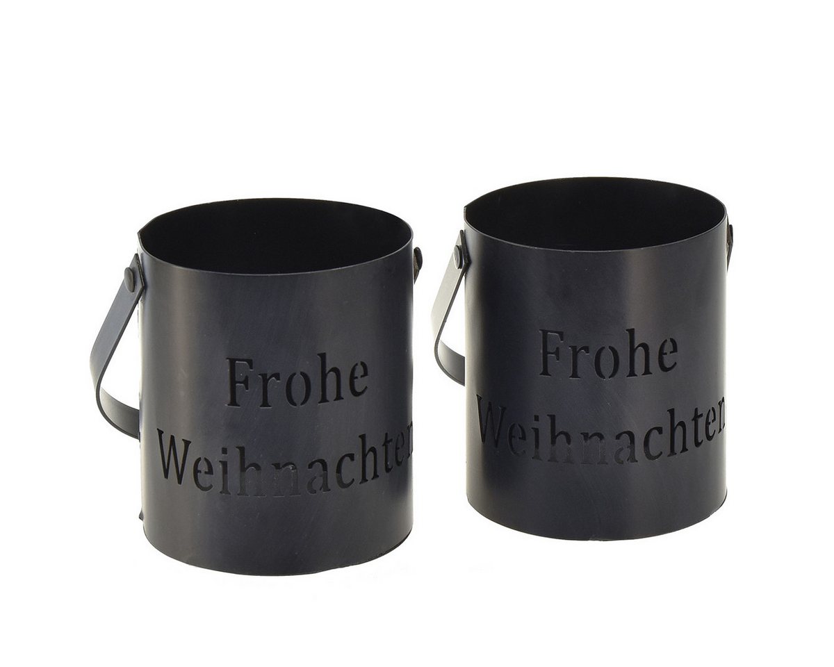 Viana Kerzenhalter Weihnachtliches Windlicht aus Metall mit Henkel und Schriftzug Viana Kerzenhalter Weihnachtliches Windlicht aus Metall mit Henkel und Schriftzug von Viana