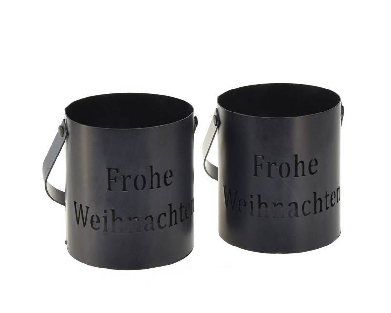 Viana Kerzenhalter Weihnachtliches Windlicht aus Metall mit Henkel und Schriftzug Viana Kerzenhalter Weihnachtliches Windlicht aus Metall mit Henkel und Schriftzug von Viana