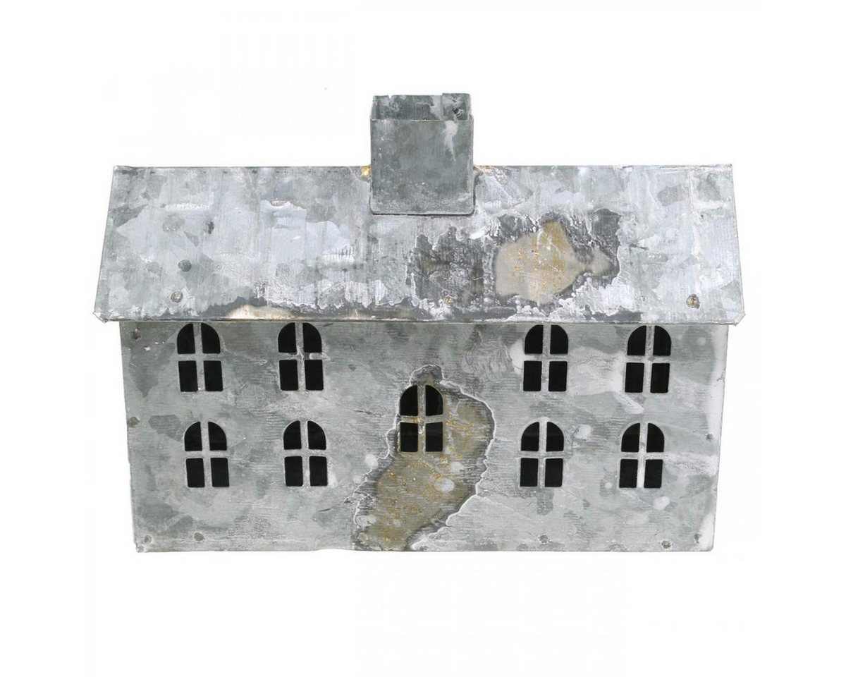 Viana Kerzenhalter Windlicht Haus Metall Vintage Weihnachten Deko Shabby Chic Weiß Antik von Viana