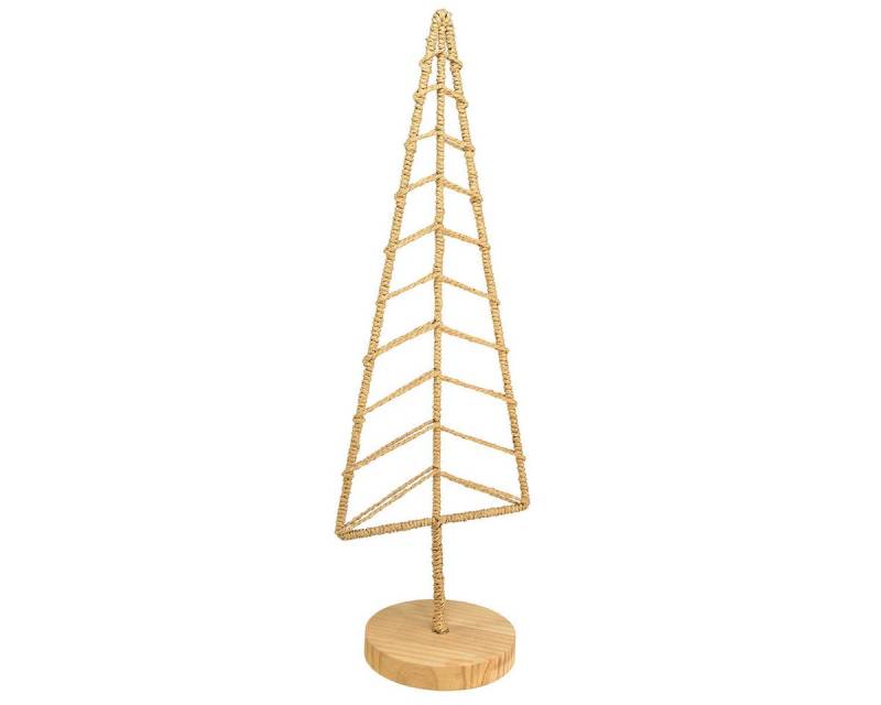 Viana Künstlicher Weihnachtsbaum Tannenbaum Deko Holz Metall Natur 18x12x51cm Weihnachten von Viana