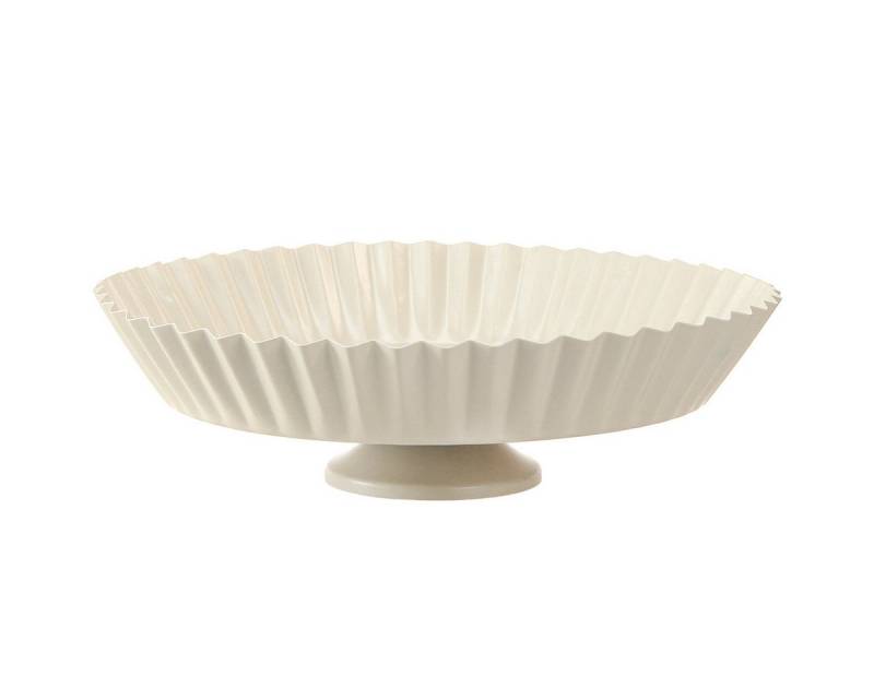 Viana Kunststoffteller Metallteller Grau Retro Deko Tischdeko Adventsdeko Ø24cm 2St von Viana