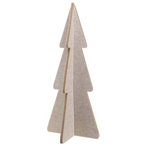 Viana Moderner Filz Weihnachtsbaum Deko Tannenbaum Beige Tischdeko H80cm Weihnachtsschmuck von Viana