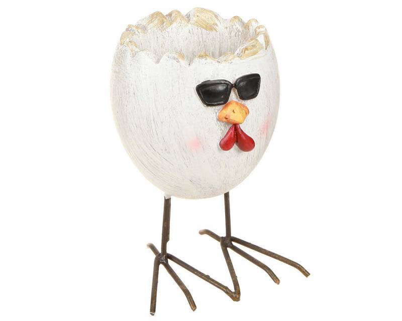 Viana Osterei Mini Übertopf Huhn Ei lustige Osterdeko H12,5cm 2er Set von Viana