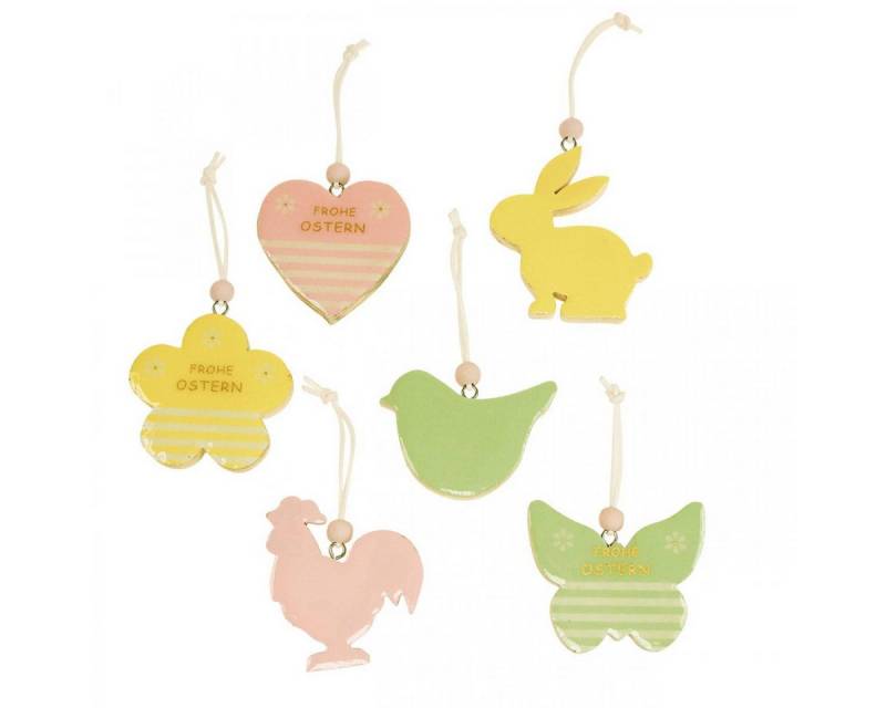 Viana Osterfigur Osterdeko Holzanhänger Motivmix für Strauß und Fenster Viana Osterfigur Osterdeko Holzanhänger Motivmix für Strauß und Fenster von Viana