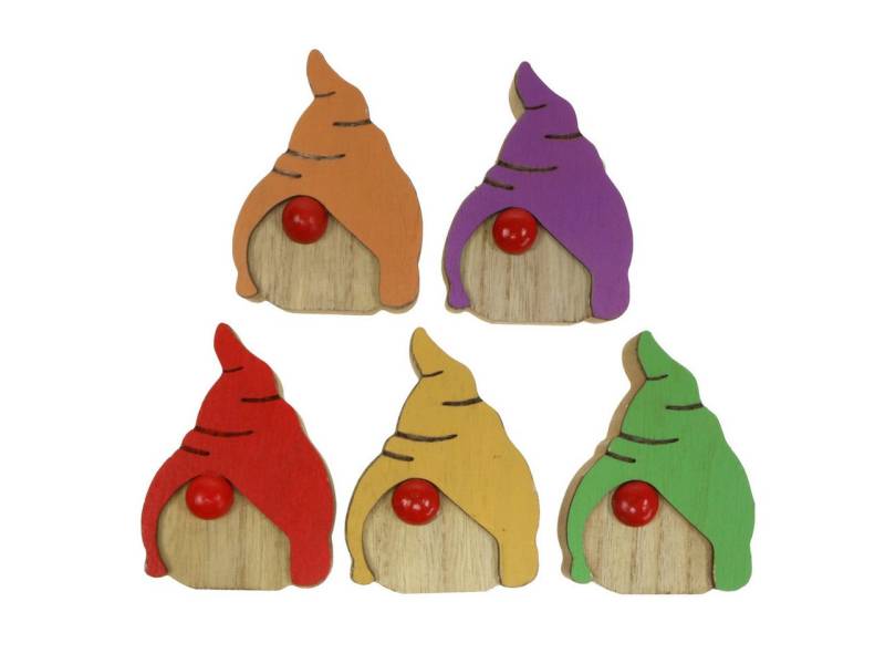 Viana Osterfigur Wichtel Holz Dekoration 6,5x9cm 10 Stück sortiert - Frühlingsdeko von Viana