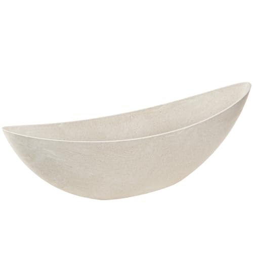 Viana Pflanzschale Schiff Dekoschale Oval Beige 55cm Innen/Außen von Viana