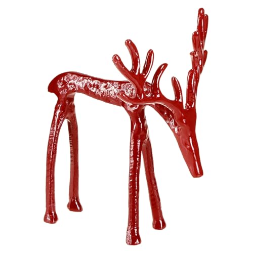 Viana Rentier Metall Rot Figur Weihnachtsdeko Elegant Minimalistisch von Viana