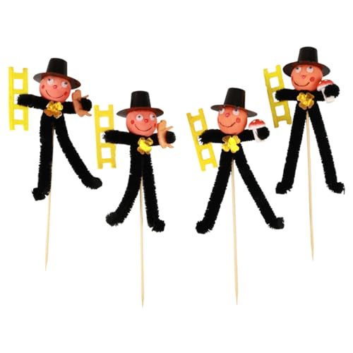 Viana Schornsteinfeger Blumenstecker Deko Silvester Glücksbringer 17cm 24 STK von Viana