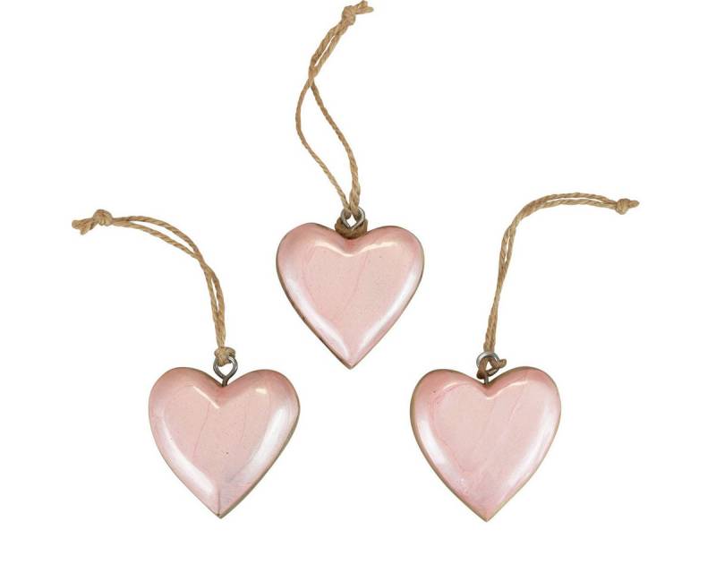 Viana Streudeko Deko Holzherzen Hellrosa 6cm 8 St für Muttertag Valentinstag von Viana