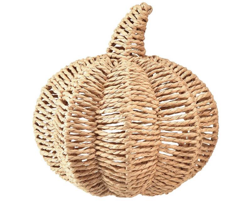 Viana Streudeko Deko Kürbis Bast Natur Rustikale Herbstdeko Ø25cm H25cm von Viana