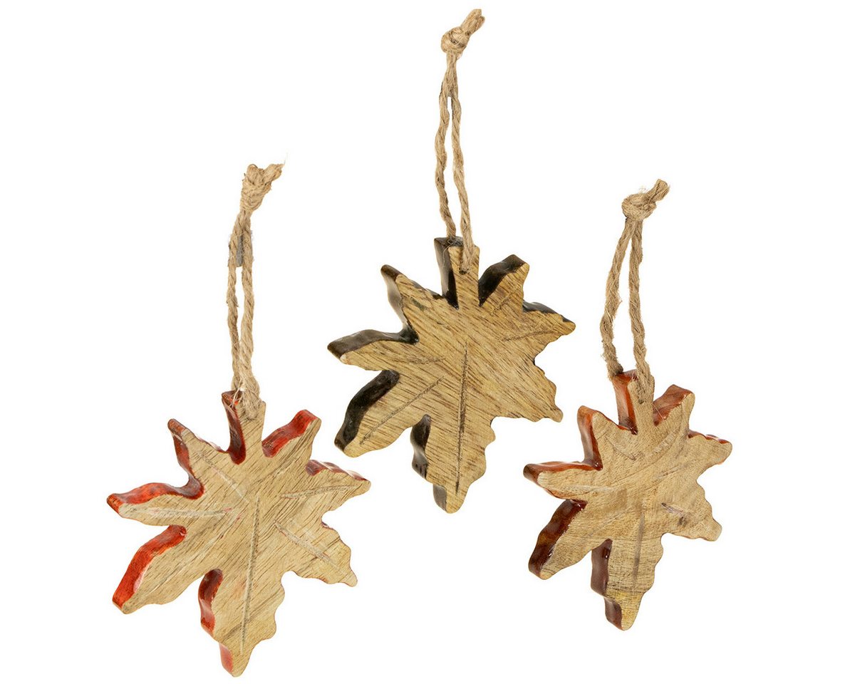 Viana Streudeko Herbstliche Holzdeko Ahornblatt für Fenster und Tisch von Viana